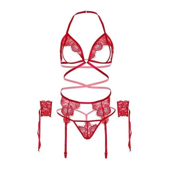 Lace Cage Strap, garter Belt, g string set - Picture 3 of 3